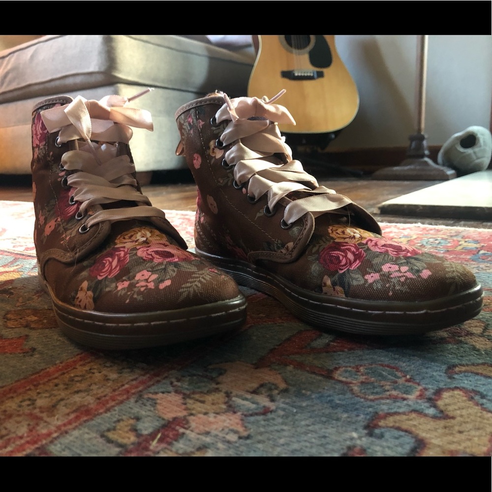 Flowered Dr. Martens
